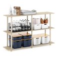 thumbnail image 5 of Furinno Turn-N-Tube No Tools 3-Tier Modern Rectangle Side Display Rack, Bauhaus Oak/Beige, 5 of 7
