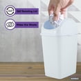 thumbnail image 3 of Superio Plastic White Swing Top Trash Can with Lid 5 Qt., 3 of 6