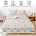 thumbnail image 5 of Twin Sze Fitted Sheet Set - Polka Dot 2 Piece Bedding Sets 16" Deep Pocket Fitted Sheet with 1 Pillowcase, Grey Modern Geometric Vintage Spots Brushed Microfiber Hotel Luxury Bed Sheets, 5 of 9