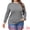 Grey, variant on Plus Size Long Sleeve Crewneck Sweater Fall Casual Tops 1X Burgundy
