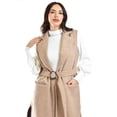 thumbnail image 4 of Chaleco largo con textura Roman Fashion /Juvenil, 2056 (Cafe) cafe M, 4 of 6