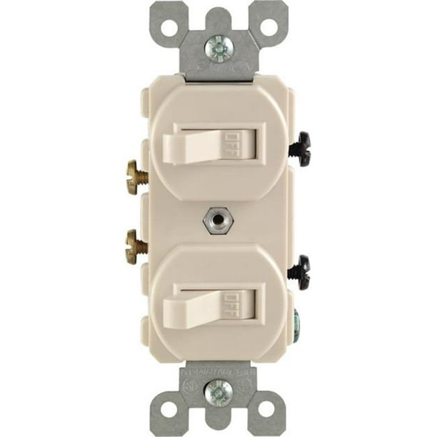052242TS Duplex Single Pole Switches Light Almond
