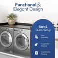 thumbnail image 5 of OfficeSimpli Washer Dryer Countertop w Non-Slip Pads, Made in USA, Laundry Room Wood Topper, Washer Dryer Cover for Top, Laundry Guard, Laundry Countertop, Laminate Finish, (Black), Large, 5 of 7