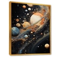 thumbnail image 2 of Designart "Nebula Of Abstract Coffee Nitro I" Abstract Shapes Floater Framed Wall Art Living Room, 2 of 5