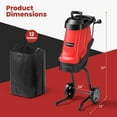 thumbnail image 3 of Déchiqueteuse et Broyeur de Feuilles Ironmax 15 A avec Poussoir et Sac de Collecte, Roues pour Branches, 3 of 10