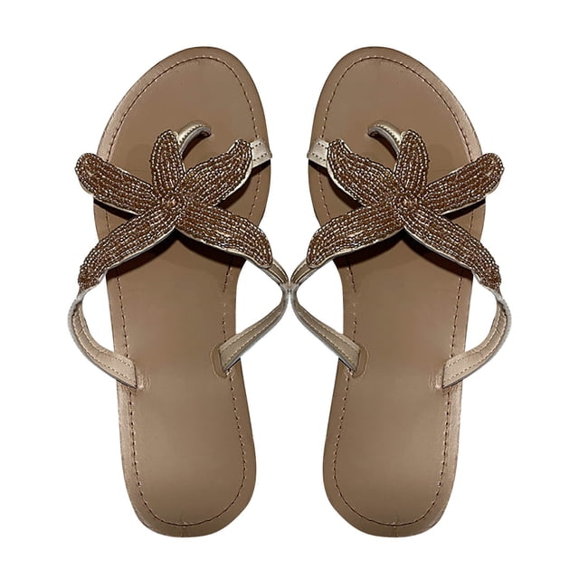 Amzcrzy Zapatos de mujer,Zapatos de mujer,Zapatillas de mujer, Sandalias y pantuflas casuales de verano para mujer, estilo playero vintage Sandalias Mujer Zapatillas De Casa
