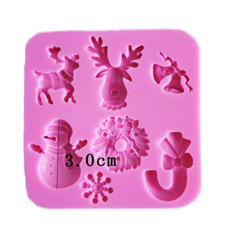 

Giyblacko Baking Supplies Silicone Cake Moulds Silicone Christmas Tree Santa Claus Elk Sled Stick Mold Chocolate Cake Moulds