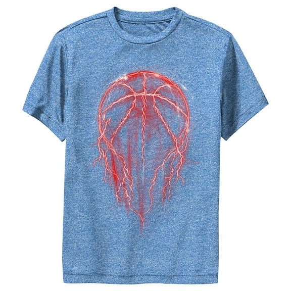 Boy's Lost Gods Electric Basketball Performance Graphic Tee Royal Blue Heather Large