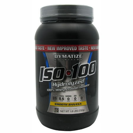 DYMATIZE Nutrition ISO-100 hydrolysée 100% Whey Protein Isolate - lisse Banana 1.6 lbs