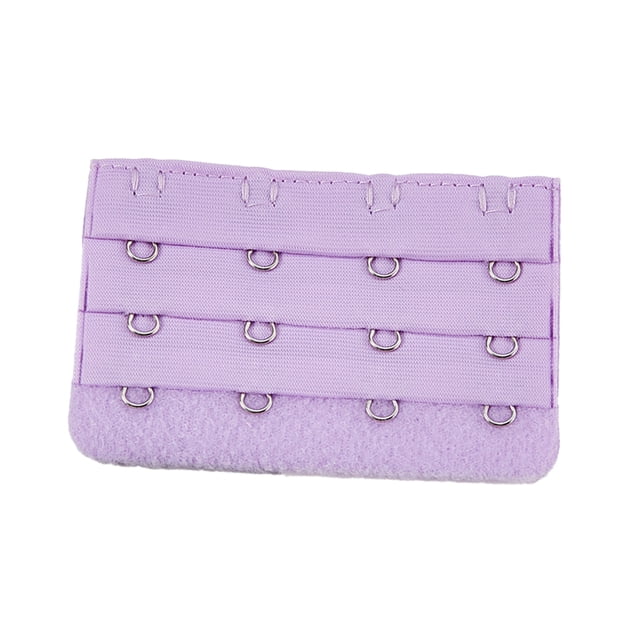 Extension Strap Bra Extenders Buckle 4 Hook Breathable Practical Accessories Adjustable Replacement 3 Rows Underwear light purple