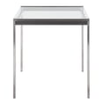 thumbnail image 2 of Lumisource Fuji Contemporary Dining Table in Stainless Steel with Clear Glass Top, 2 of 7