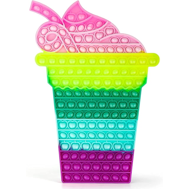 Jumbo Pop juguete sensorial de gran tamaño YONGSHENG Boba Tea Popper Fidget cuadrado de silicona Rainbow Popping