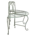thumbnail image 4 of SAFAVIEH Abia Outdoor Wrought Iron Semi Tree Bench, Antique Green, 4 of 12