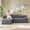 Dark Gray, variant on Leumius 96" Modular Cloud Sectional Sofa,Modern L-Shaped Couch with Left Facing Chaise,Upholstered Deep Seat Sleeper Sofa Bed for Living Room,No Assembly Required,Black