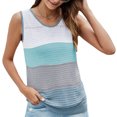 thumbnail image 2 of Women Loose Vest U Neck Color Block Shirt Loose Style Sleeveless  for Dating for Women ANGGREK Otros, 2 of 6