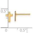 thumbnail image 4 of Solid 14k Yellow Gold Polished Cross Post Earrings - 6.49mm, 4 of 6