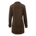 thumbnail image 4 of Jacket Women Suede Sherpa Lined Peacoat (Brown S), 4 of 5