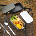 thumbnail image 2 of Boîte à Bento 800ml Poignée Pliante Anodisée Grande Capacité Résistant à la Chaleur Aluminium Conteneur de Camping Support de Cuisson à la Vapeur Fourniture Extérieure, 2 of 7
