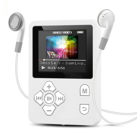 TSV MP3 Player, Portable Sound Music Player with FM Radio, Voice Recorder, Expandable up to 32GB TF Card, with (Best Lightweight Music Player)