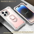 thumbnail image 6 of SaniMore for iPhone 14 Pro 6.1" 2022 Case with Hidden Bracket Rugged Heavy Duty Protective [Hard PC Back + Silicone Bumper] Shokcproof Anti-drop Tri-layer Hybird Shell for iPhone 14 ProGray + Rosegold, 6 of 7