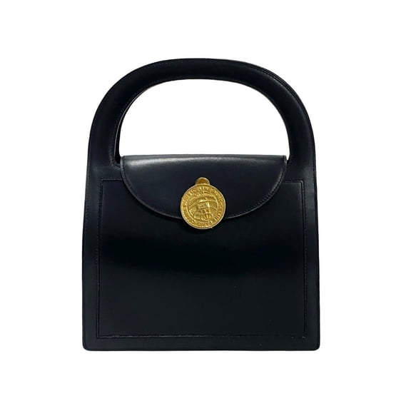 Pre-Owned CELINE Vintage Globe Logo Metal Hardware Leather Handbag Mini Tote Bag... (Good)