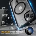 thumbnail image 4 of Funda de teléfono Miracase Glass Series para iPhone 13 de 6.1 pulgadas, negra, 4 of 7