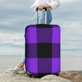 thumbnail image 7 of Gukieu Purple Buffalo Plaid Print Suitcase Protective Cover, Elastic Zipper Buckle Suitcase Protective Cover, Suitable for Travel, Business Trip-Medium, 7 of 7