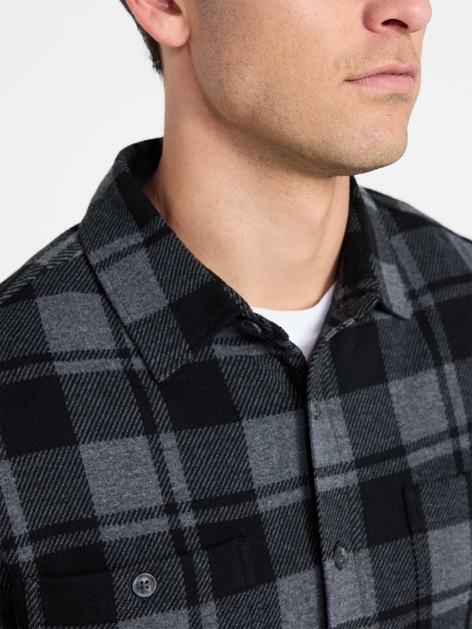 George Men's & Big Men's Knit Overshirt with Long Sleeves, Sizes S-3XL