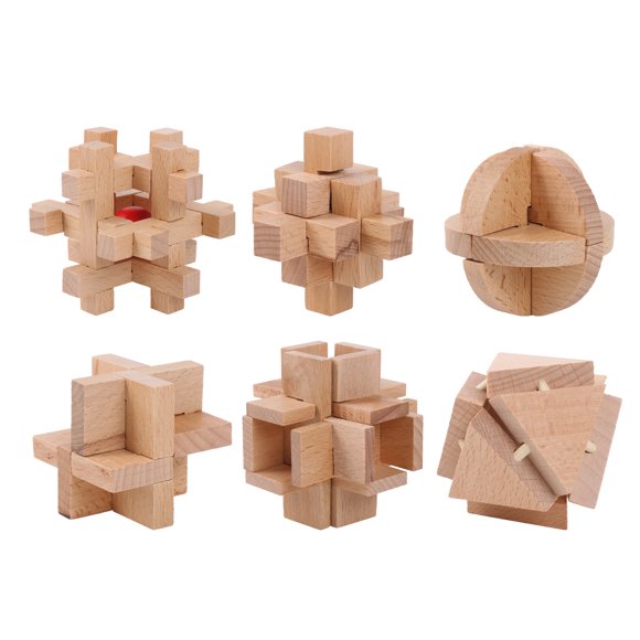 Wooden Lock Intelligence 6-in-1 for Christmas Holiday Difficulty Level 2