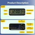 thumbnail image 3 of Relaj de AutomÓVil Solar, Pantalla Nocturna Automática de Retroiluminaciónica Verde o Azul Lcd LCD RELOJ DE TABLERERO DE AUTOMÓVIL SOLAR PARA CAMIONES, 3 of 7