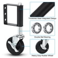 thumbnail image 3 of Unique Bargains 4 Inch Gate Wheels for Wooden Gate 220 Lbs Rubber Spring Loaded Gate Caster with Universal Mount Plate, 2 Pack, 3 of 7