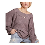 FREE PEOPLE $78 Womens New Burgundy Pocketed 3/4 Sleeve Sweater XS B+B