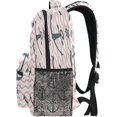 thumbnail image 4 of Dreamtimes School Backpack Sea Anchor Pink Stripes Nautical Backpack School Bag Laptop Book Bag Rucksack Daypack Shoulder Bag Fits 16 inch Laptop, 4 of 7