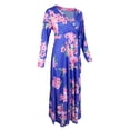 thumbnail image 1 of Maxi Florales Mujeres Manga Larga Sin Respaldo Maxi Sundress Playa Apariencia Atractiva METRO BLESIY Vestido floral de las mujeres, 1 of 8