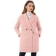 thumbnail image 2 of Abrigos de invierno raglán cruzados con solapa con muesca para mujer Rosa claro S, 2 of 6