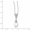 thumbnail image 2 of Sterling Silver Teardrop CZ 18in Necklace, 2 of 2