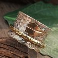 thumbnail image 5 of Leaf Spinner Ring, 925 Sterling Silver Ring for Women, Nature Ring, Wide Band Fidget Ring, Leaf Silver Ring, Silver Jewelry, Handmade Ring, 5 of 9