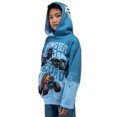 thumbnail image 5 of Monster Jam Little Boys' Sublimated Fleece Hooded Sweatshirt Icy Slate Blue, 5 of 8
