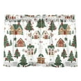 thumbnail image 7 of Yayeee Kitchen Curtains Tier Pair Light Filtering 27"x24" Rod Pocket Short Cafe Window Panel, Brown Christmas House, 7 of 7