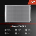 thumbnail image 5 of A-Premium Air Conditioning A/C Condenser Compatible with BMW 535i 2011-2016, 535d GT xDrive Gran Coupe, 740i 740Li 740Ld xDrive, ActiveHybrid 5 7, L6 3.0L, Replace# 4069, 64509149395, 5 of 8