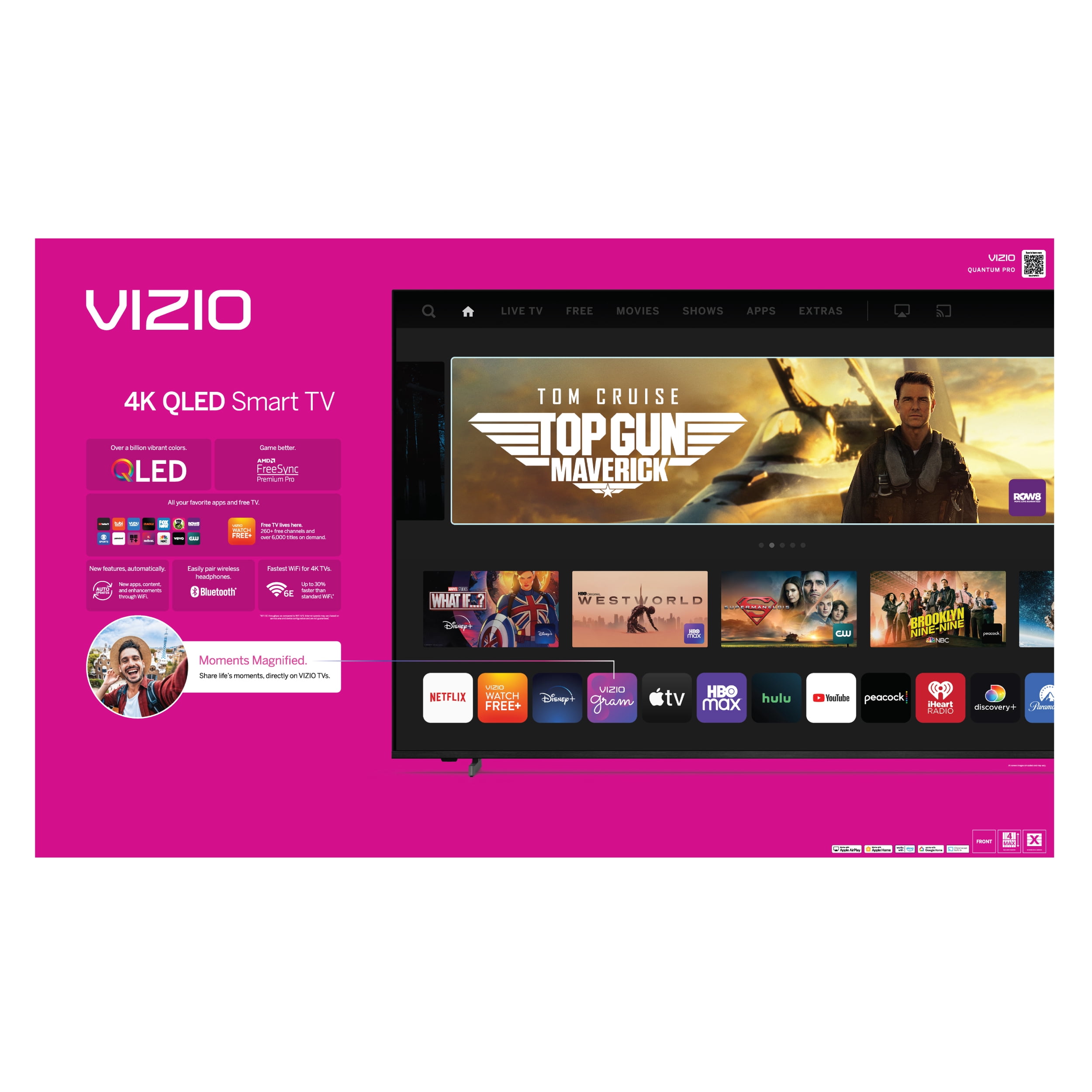VIZIO 65" Class Quantum Pro 4K QLED HDR 120Hz Smart TV (NEW) VQP65C-84