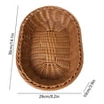 thumbnail image 3 of YFGEFTR Woven Breads Baskets, Stackable Plastic Wicker Basket, Handwoven Storage Basket for Fruit Basket Vegetables Cosmetics, 3 of 6