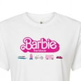 thumbnail image 3 of Barbie the Movie - Barbie Transportaion Vehicles - Juniors Cropped Cotton Blend T-Shirt, 3 of 5