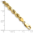 thumbnail image 2 of Diamond2Deal 10K Yellow Gold 4.9mm Semi-Solid Diamond-Cut Rope Chain Bracelet for Men 9", 2 of 5
