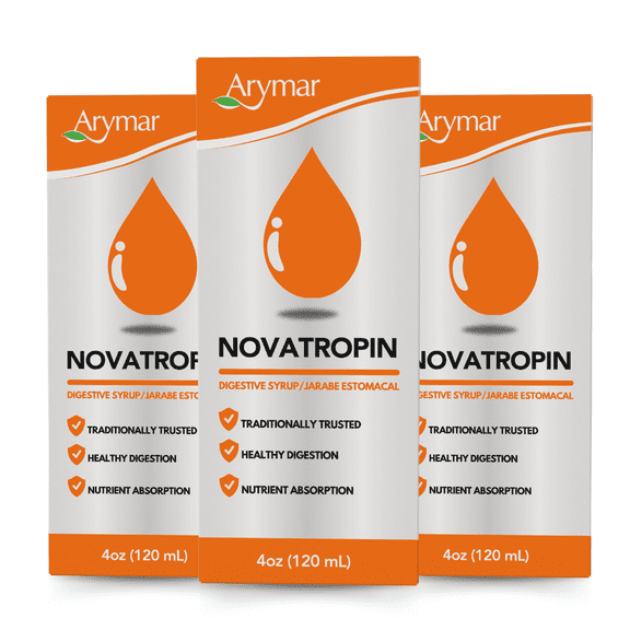 Arymar Novatropin Syrup, 4 fl oz – Herbal Digestive Support (3-Pack)