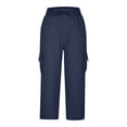 thumbnail image 5 of Ashirexll Women's Shorts, High Waisted Shorts Women, Fashion Casual Solid Color High Waist Cargo Pants Loose Wide Leg Pocket Drying Trousers, 5 of 7