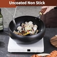 thumbnail image 5 of CLIQKWEN 10.2" Carbon Steel Wok Pan - Small Wok with Lid Nonstick Flat Bottom, Handmade Chinese Wok Japanese Iron Pan, Stir-Fry Pan with Glass Lid for All Stoves, 5 of 7