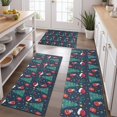 thumbnail image 2 of Dark Blue Christmas Pattern Kitchen Rugs Sets Of 3,Kitchen Runner Rugs Non Skid Washable,Decorative Kitchen Floor Mats for Kitchen,Sink,Laundry,17"x30"+ 17"x47" + 17"x59", 2 of 6