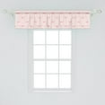 thumbnail image 2 of Ambesonne Cartoon Window Valance, Vertical Stripes Bow Tie, 54" X 12", Pale Pink Rose, 2 of 3