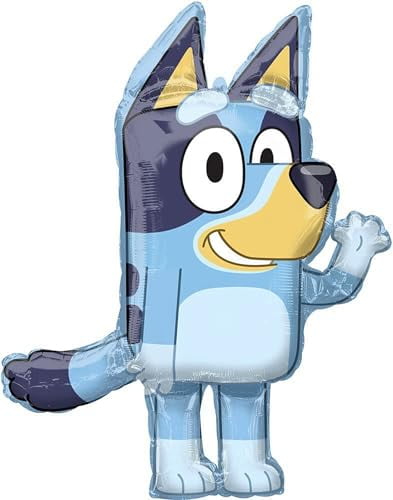 Anagram Bluey 6th Birthday Party Supplies Bingo Foil and Latex Balloon Bouquet Decorations 16pc